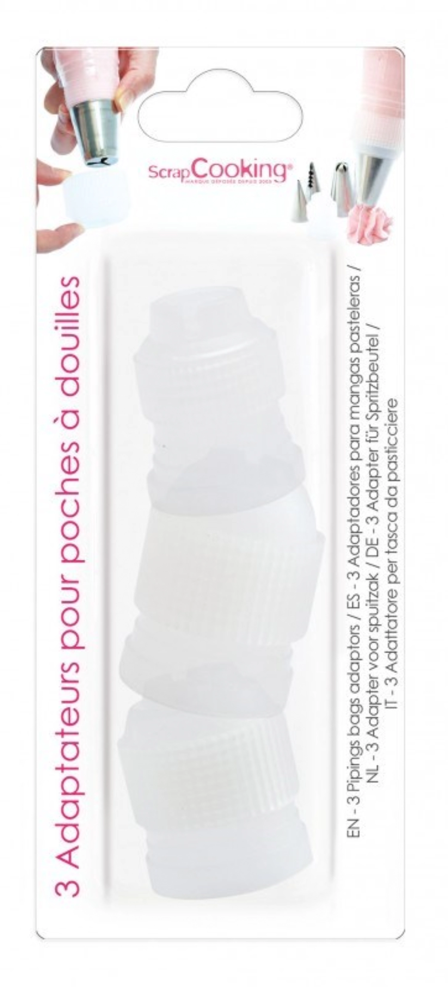 3 pcs. embouts douilles transparents