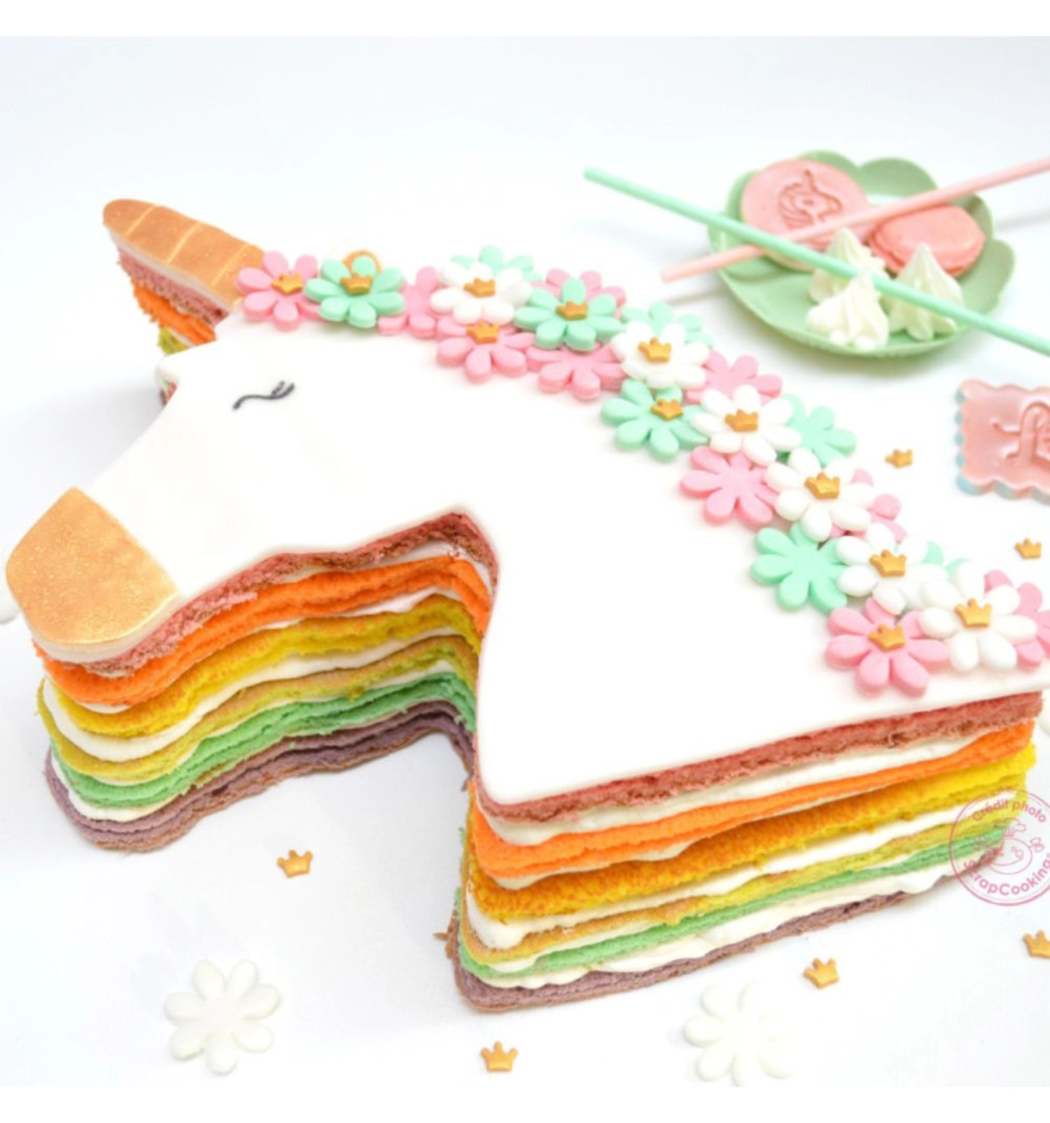Moule à pâtisserie en inox emporte-pièce xxl licorne 29x26cm