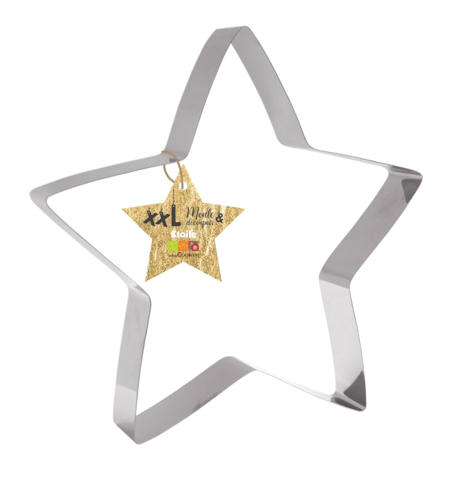 Emporte-pièce en inox xxl étoile 31x32cm