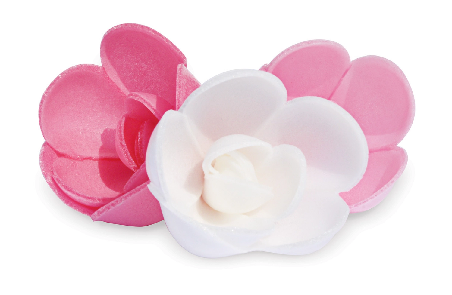 6 pcs. figurines en sucre comestibles roses