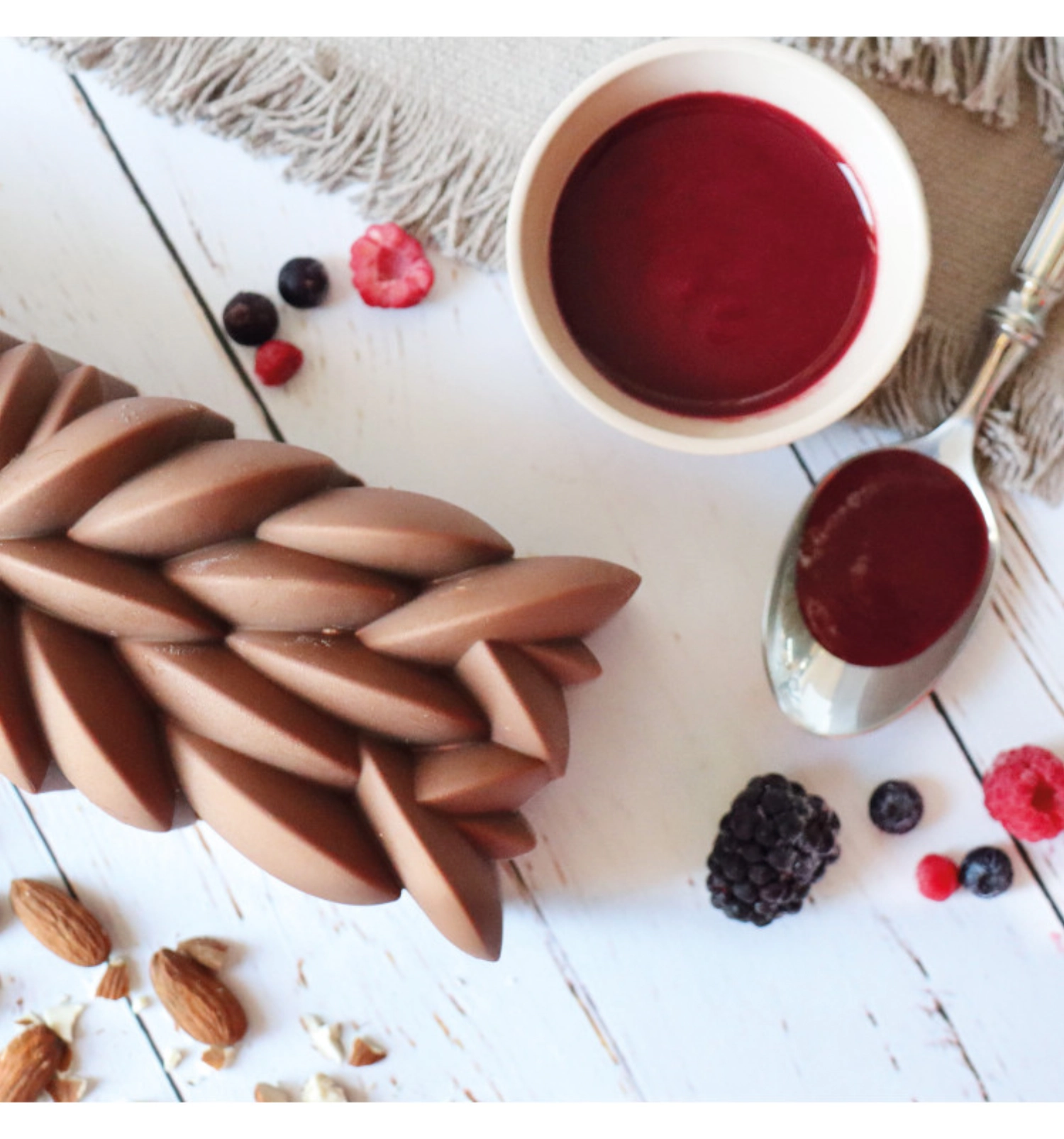 Moule en silicone 3d bûche l21cm