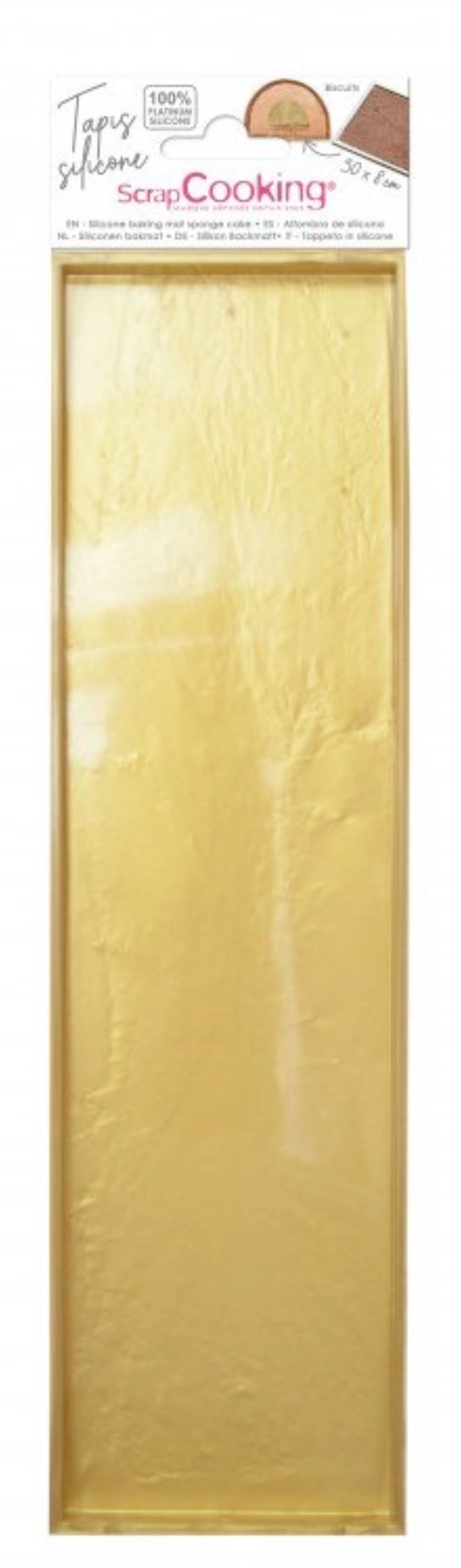 Tapis de cuisson silicone avec bord bûche 30x8cm