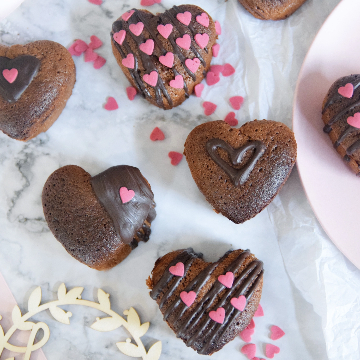 Moule en silicone 6 cœurs funfetti