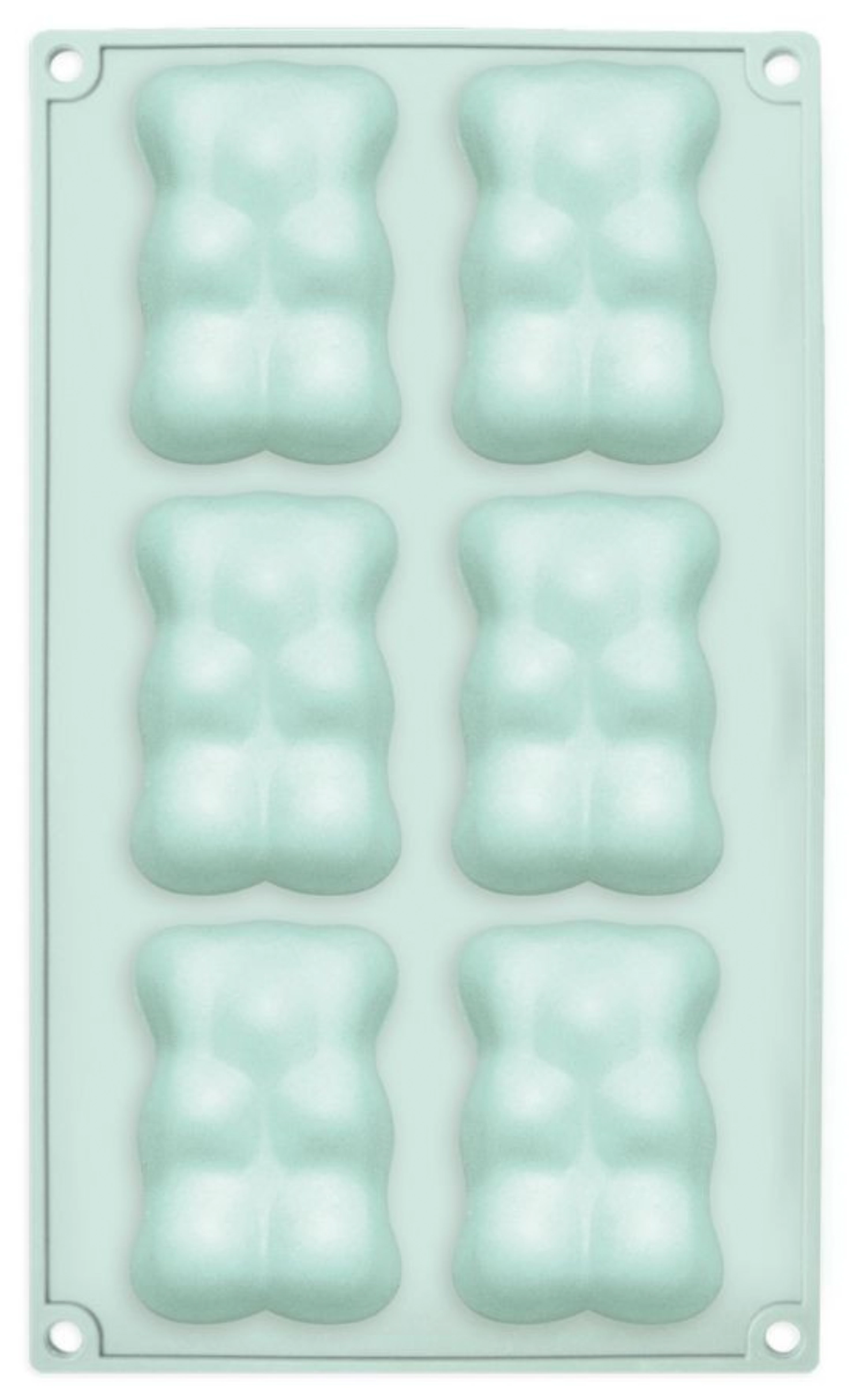 6 moules à pâtisserie en silicone ourson