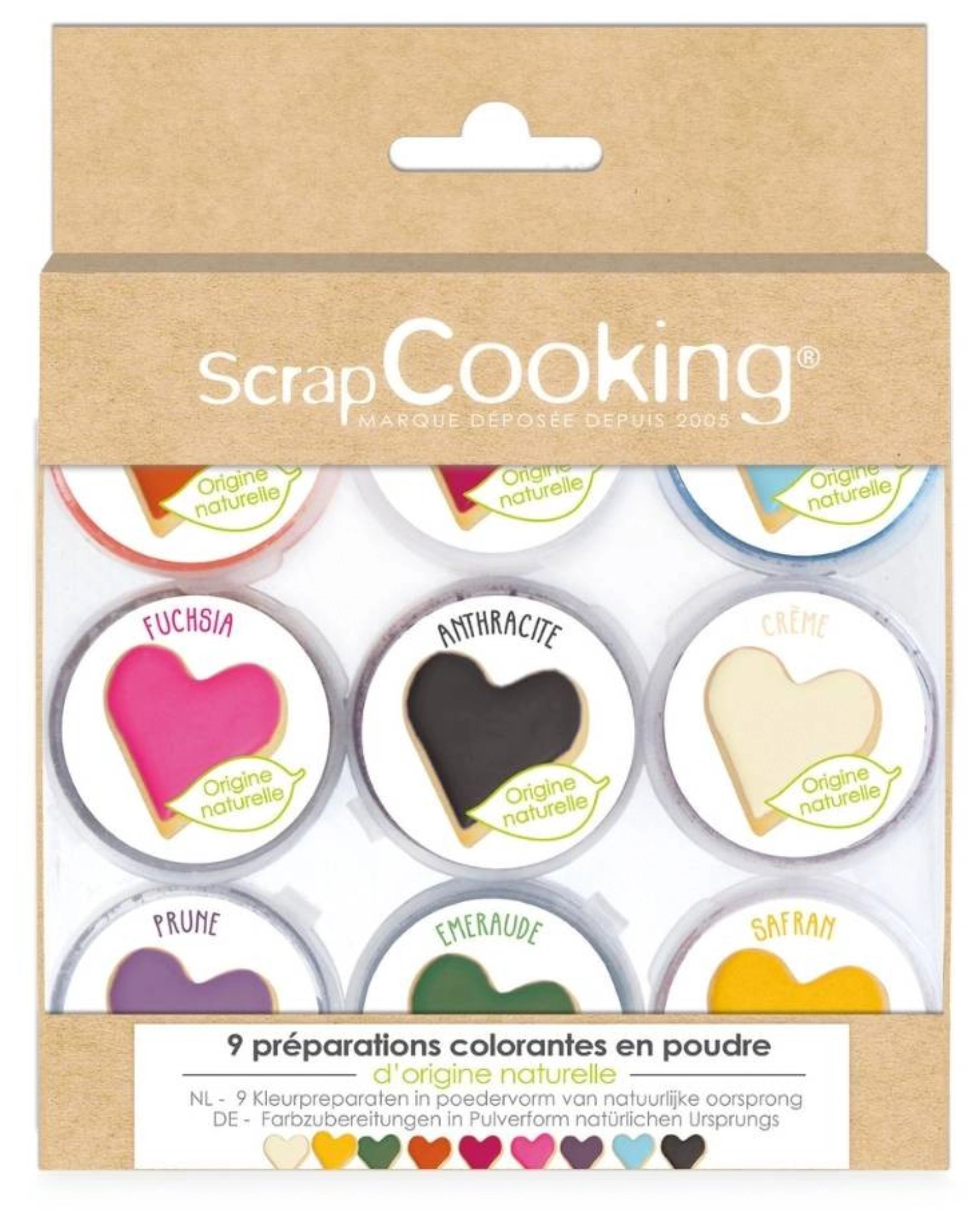 9er Set Lebensmittelfarben Mini Pulver