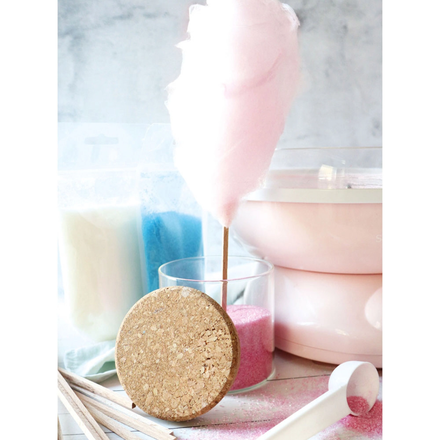 Mélange prêt à l'emploi barbe à papa rose 160g