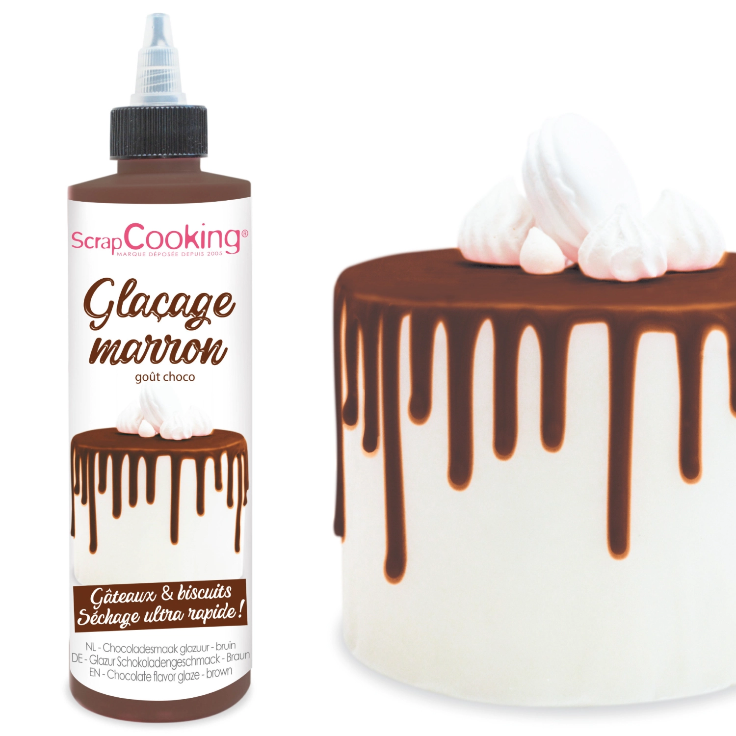 Glaçage au chocolat drip cake, brun 130g
