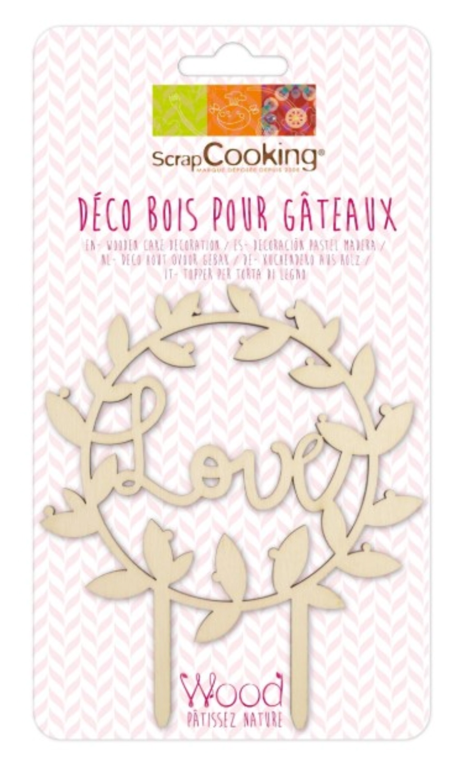 Cake topper en bois love