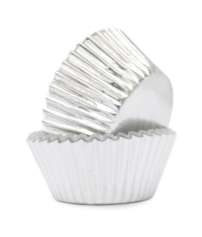 48 pcs. moules à cupcakes argent