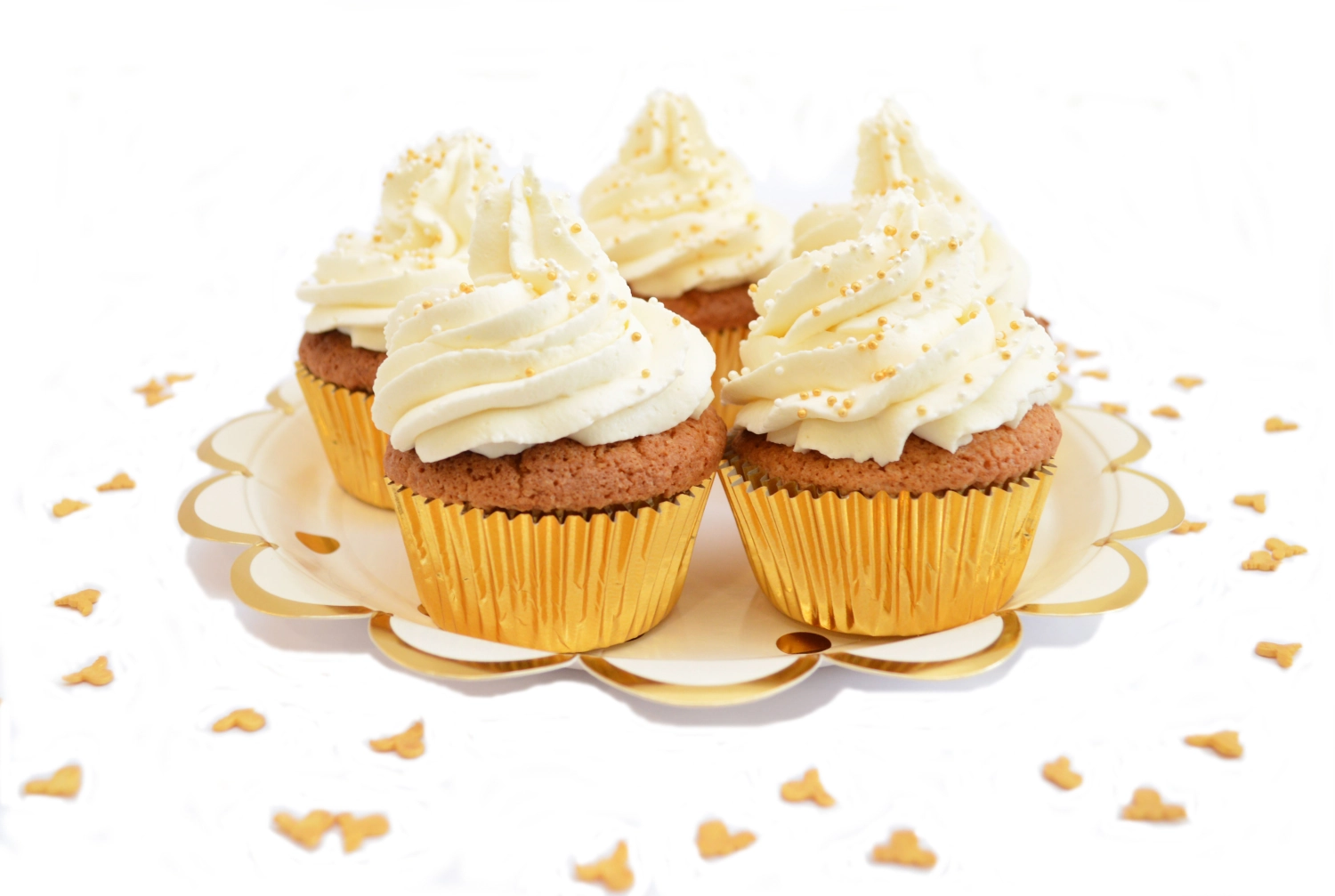 48 pcs. moules à cupcakes or