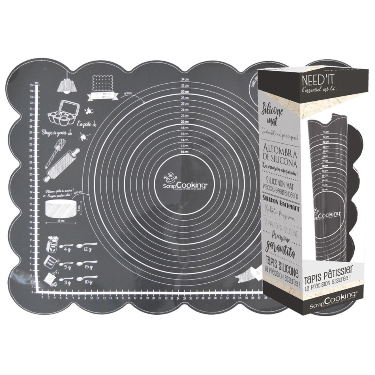 Tapis pâtissier silicone - need´it