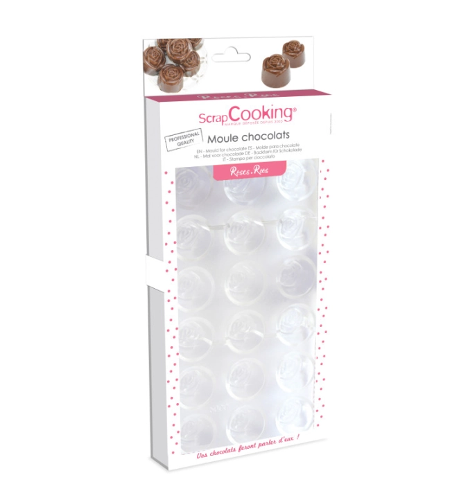 Moule rigide chocolat roses