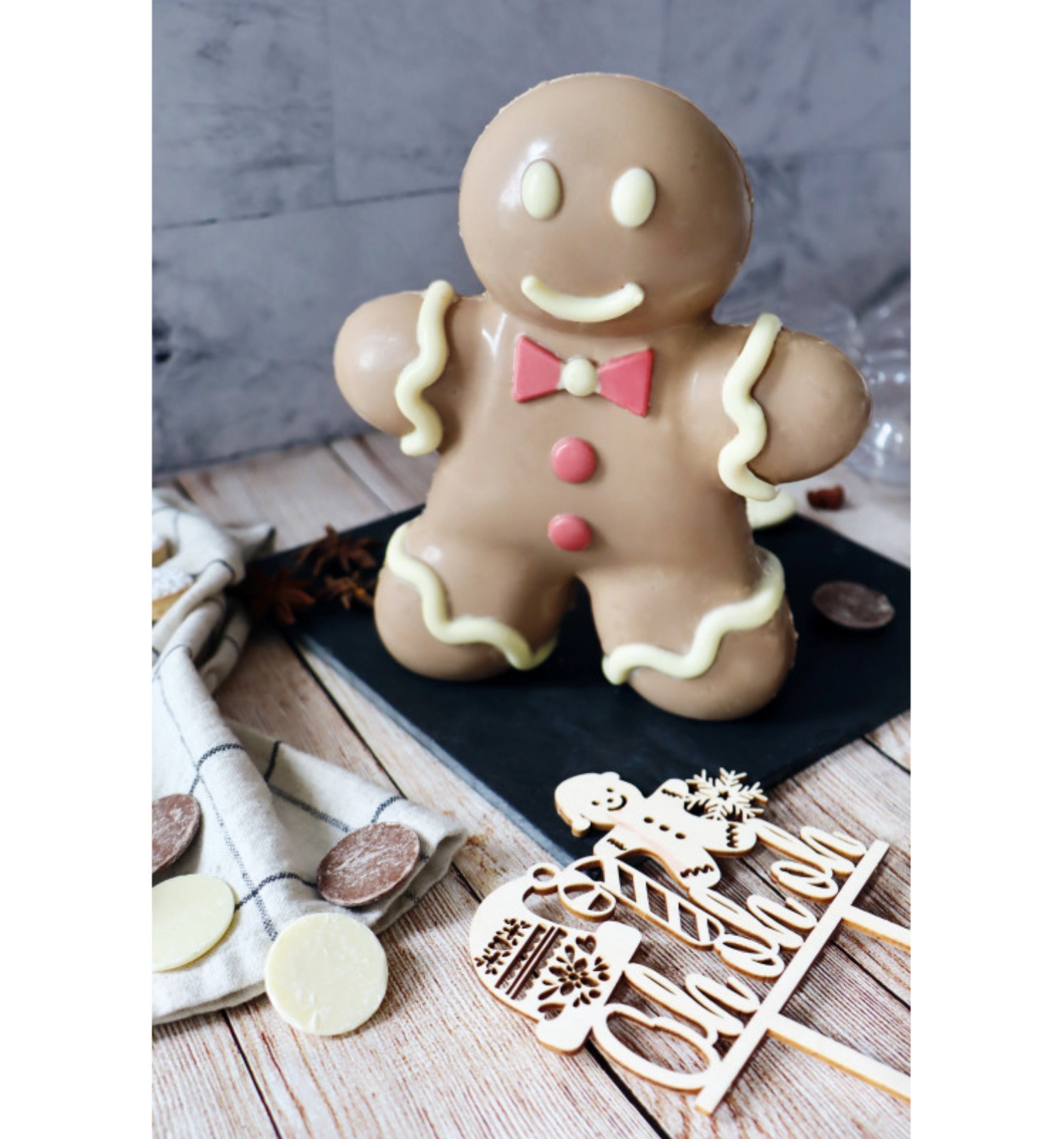 Moule à chocolat 3d bonhomme de pain d'épice