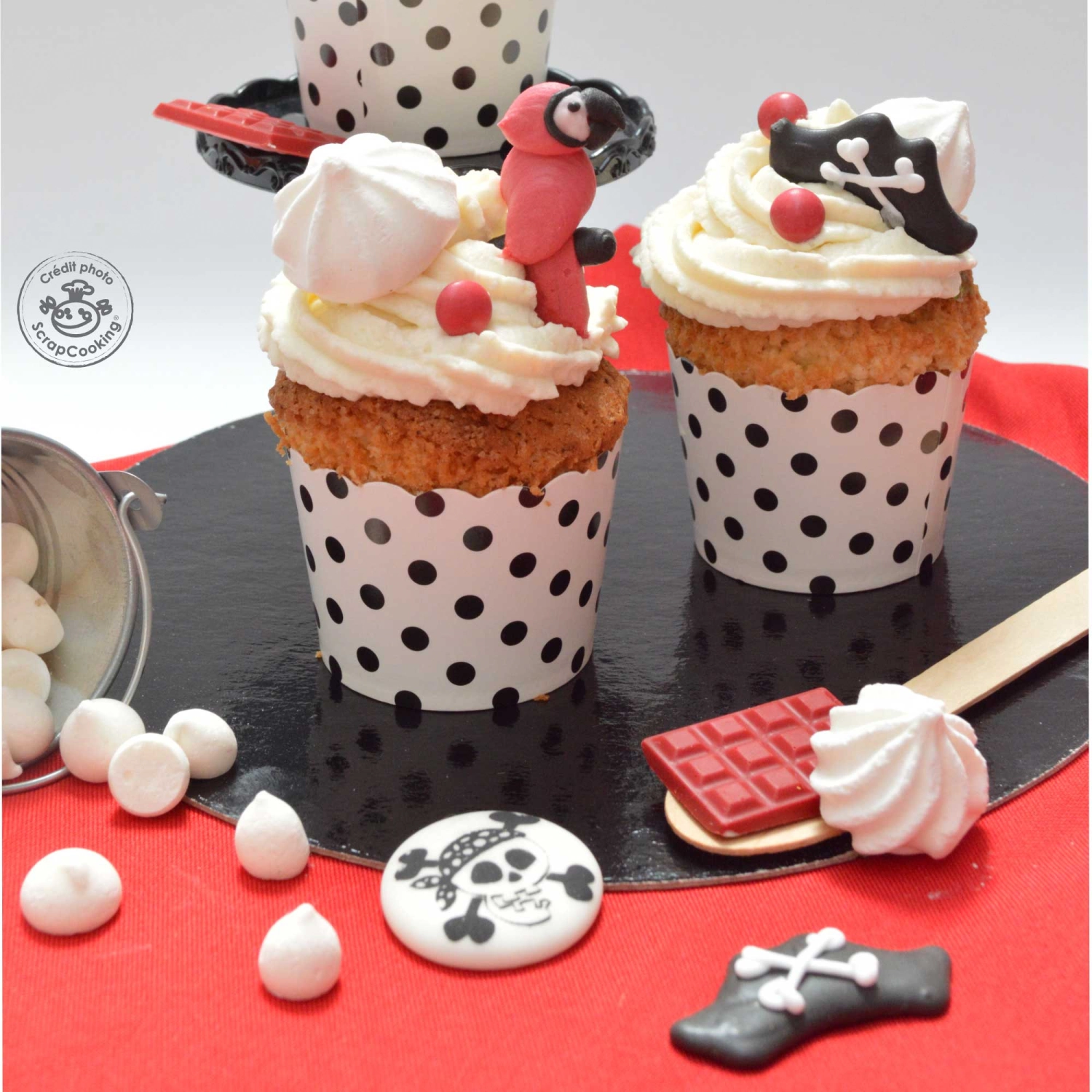 6 pcs. sucre déco pirate