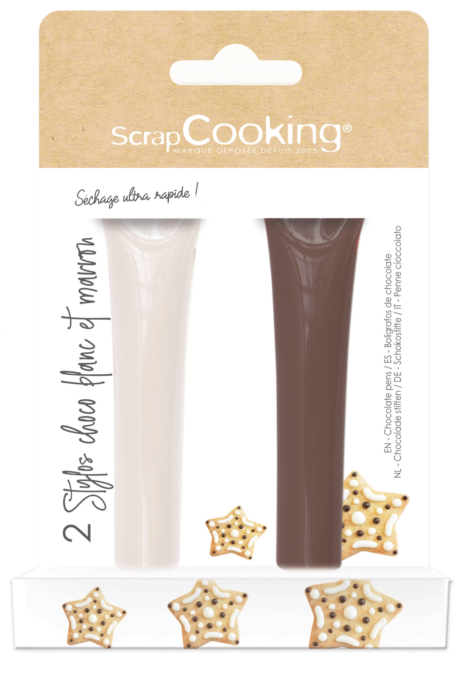 2 stylos goût choco / choco blanc 2x25g