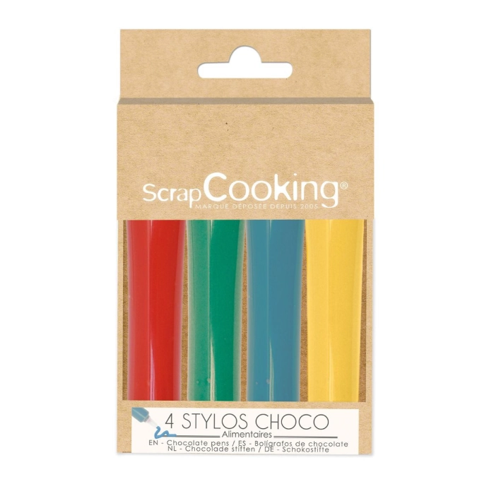 4er Set Dekostift Schokogeschmack