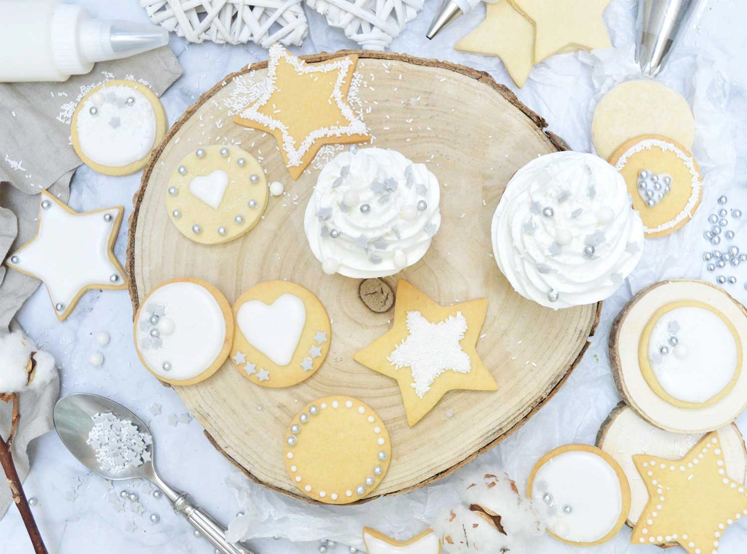 Zuckerstreusel Sterne und Perlen