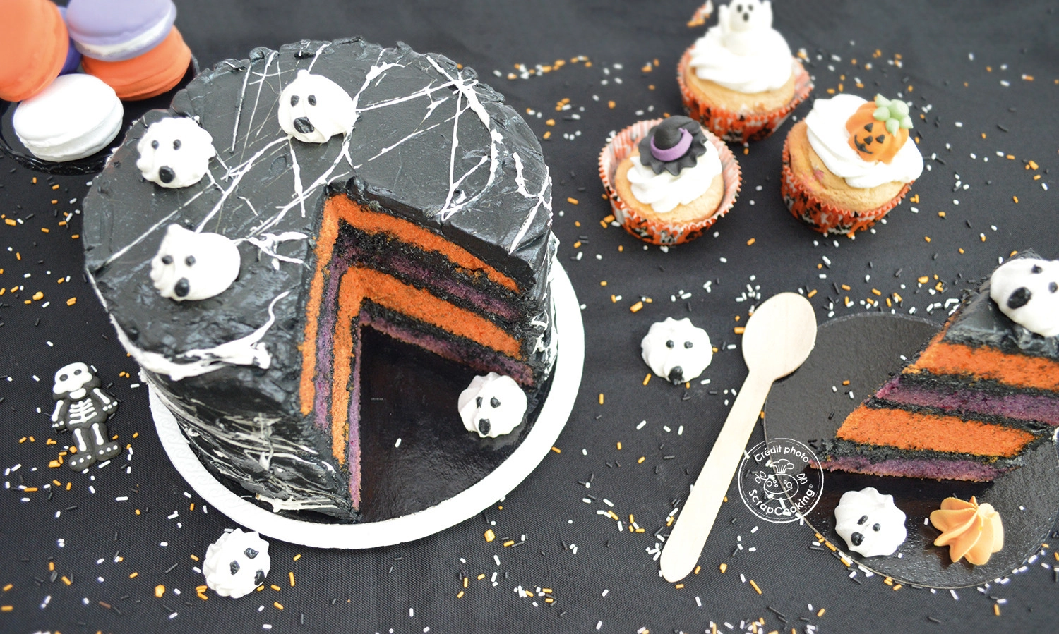 Set de 4 décors en sucre, halloween mix, 69g