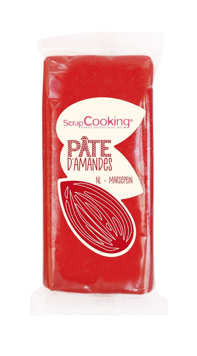 Pâte d'amandes rouge 200g