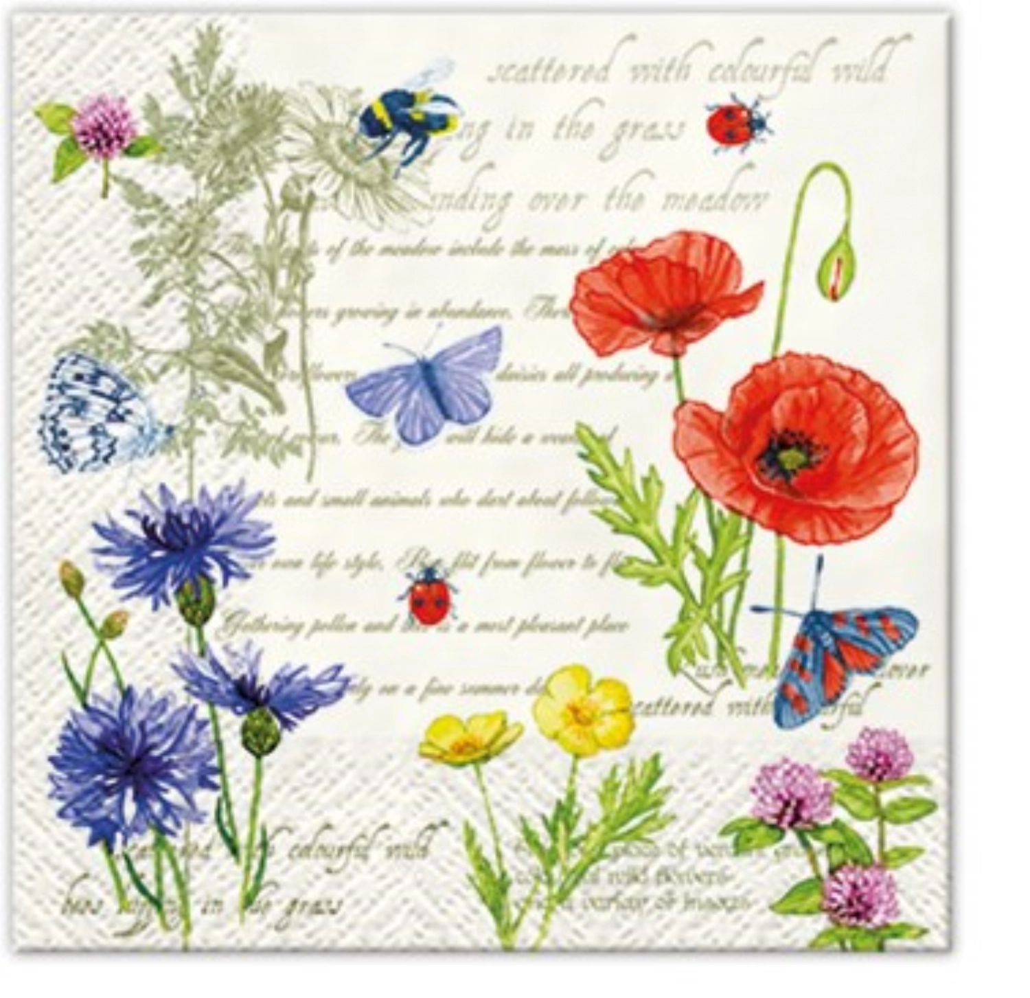 Serviettes Cocktail 20x Vintage Summer 25x25cm