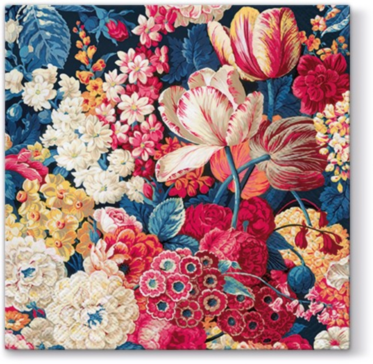 Serviettes de table Lunch 20x Flower Splendor, 33x33cm