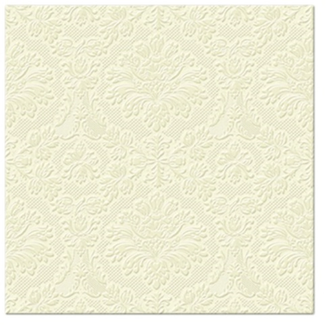 Serviettes de table lunch 20x classic cream, 33x33cm