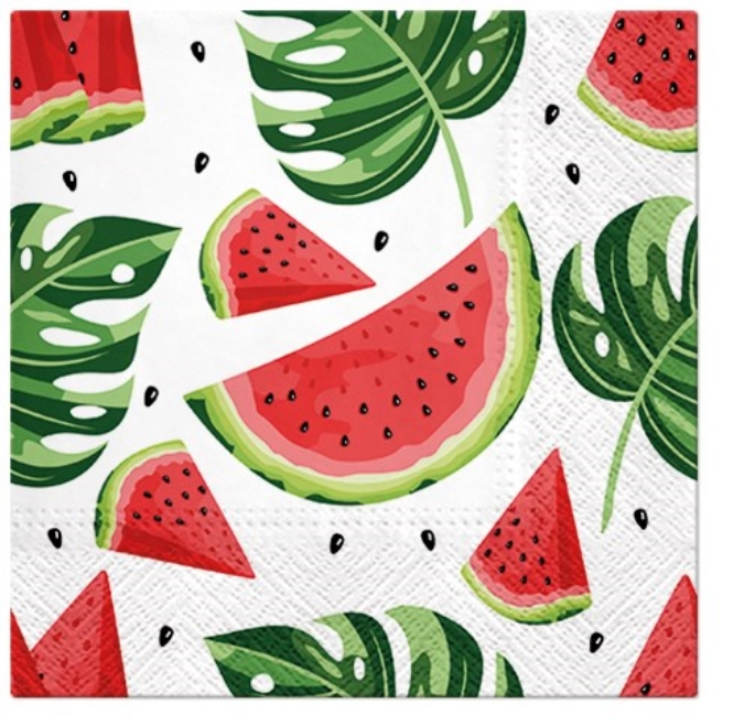 Servietten Lunch 20x Wassermelone, 33x33cm