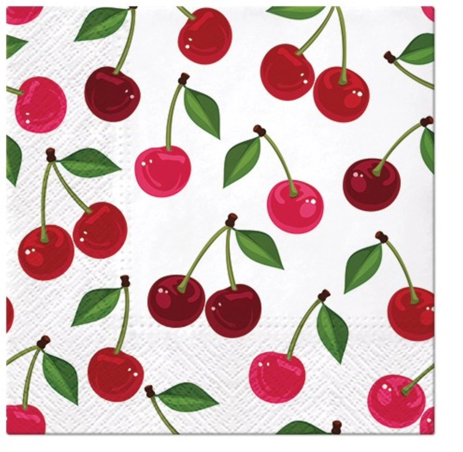 Serviettes de table Lunch 20x Cherries, 33x33cm