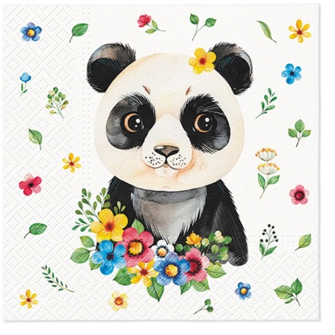 Servietten Lunch 20x Kids Panda, 33x33cm