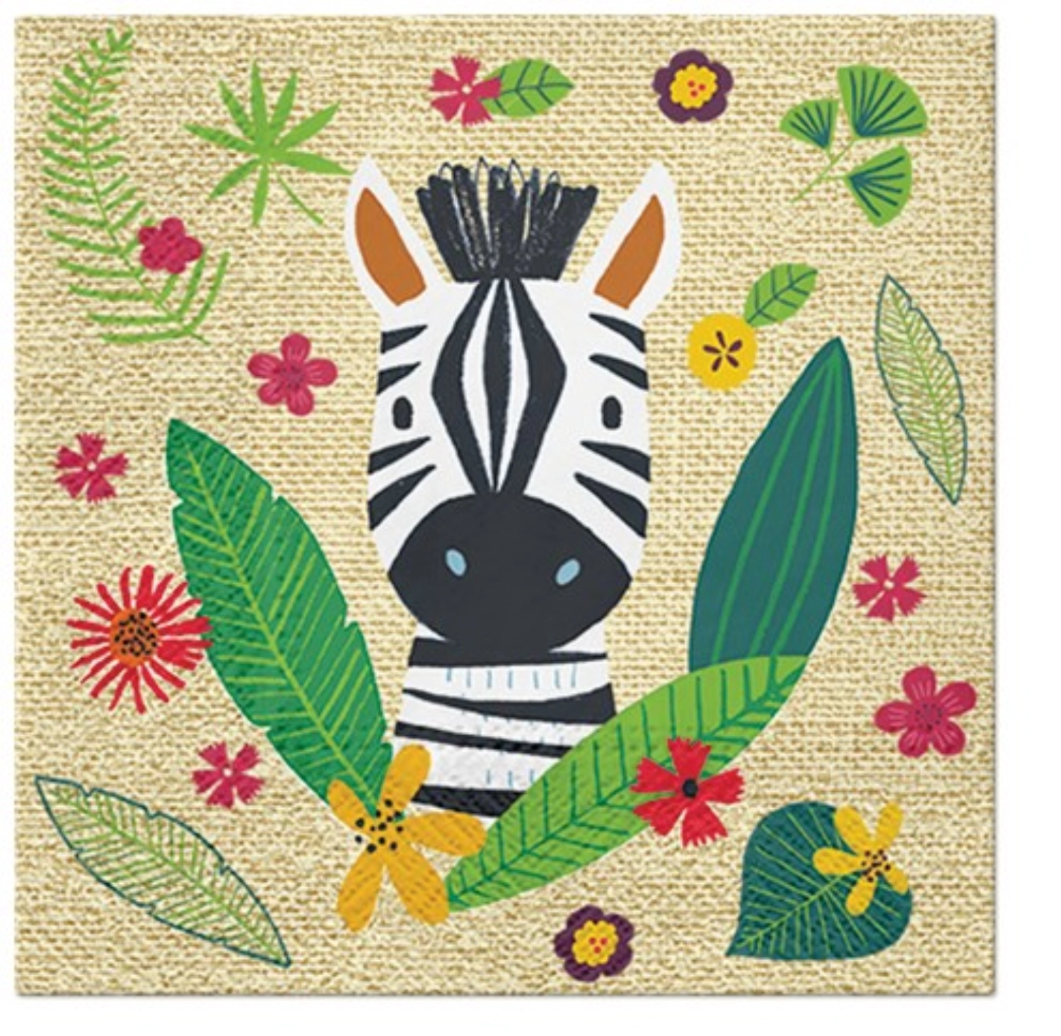 Serviettes de table lunch 20x jungle friends, 33x33cm