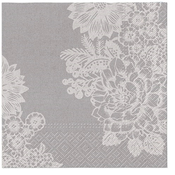 Serviettes Lunch 20x Lovely Lace, 33x33cm