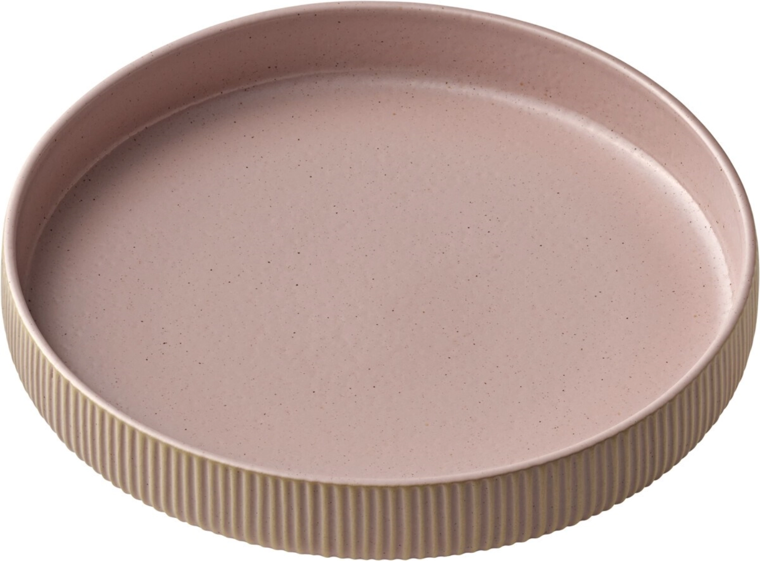 Playground nara assiette creuse bord haut relief rose d24cm