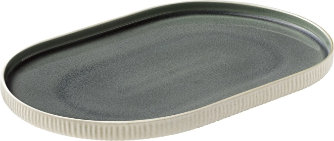 Playground Nara Plateau ovale relief gris 30cm