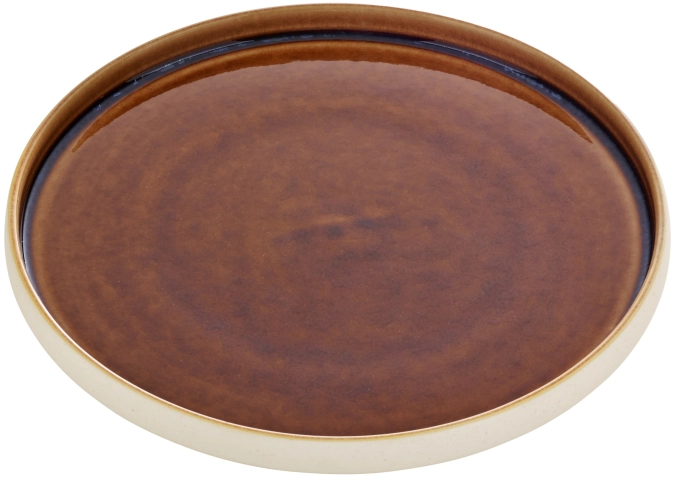 Nara plate flat round brown 27cm