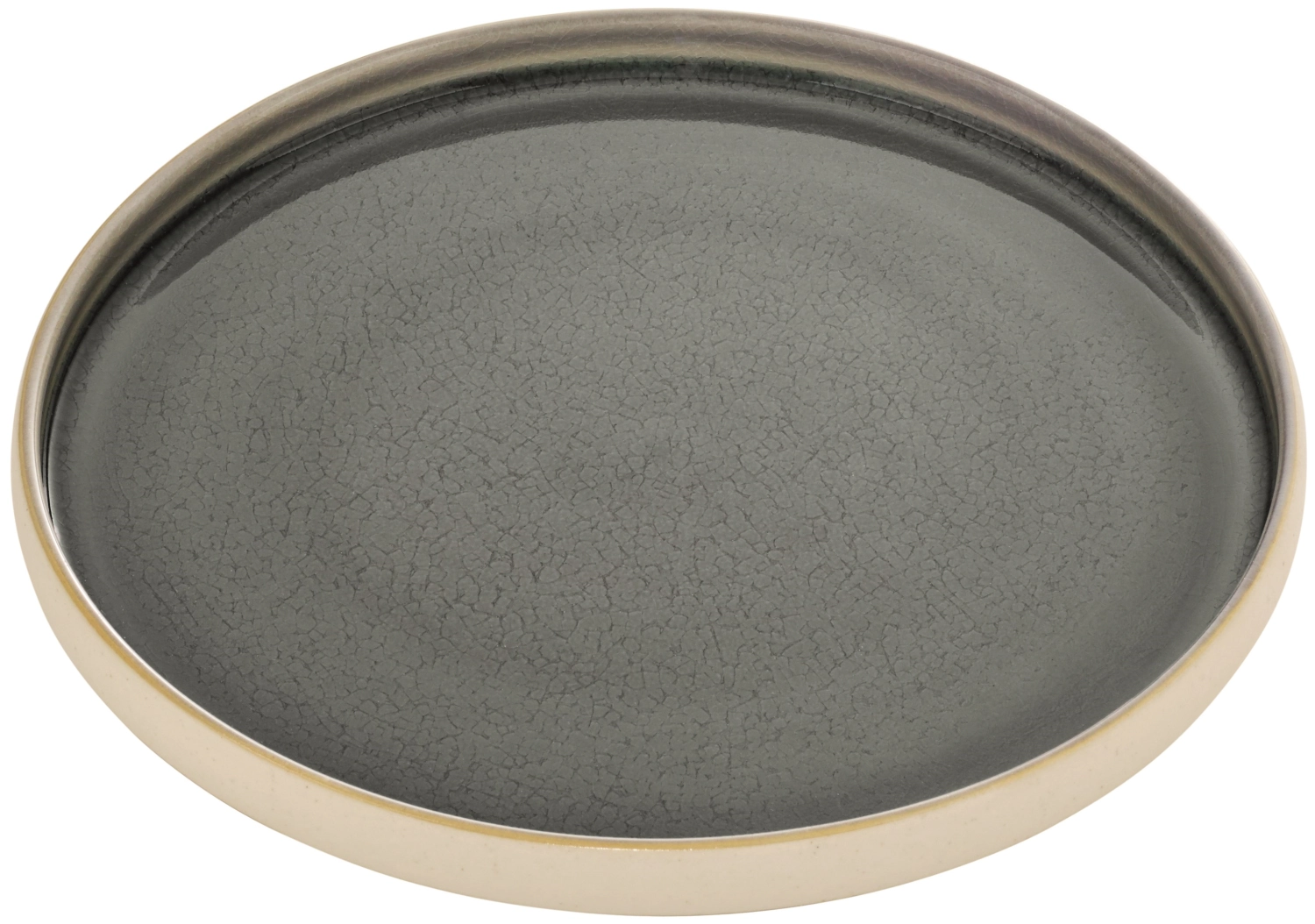 Nara plate flat round grey 21cm