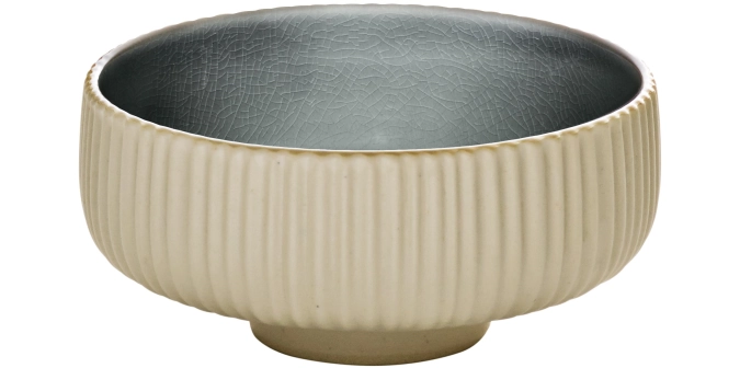 Nara bowl round relief grey 21cm