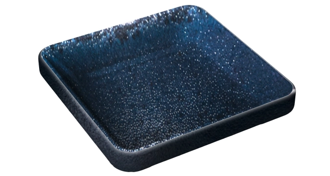 Nara bowl flat square black 9x9cm