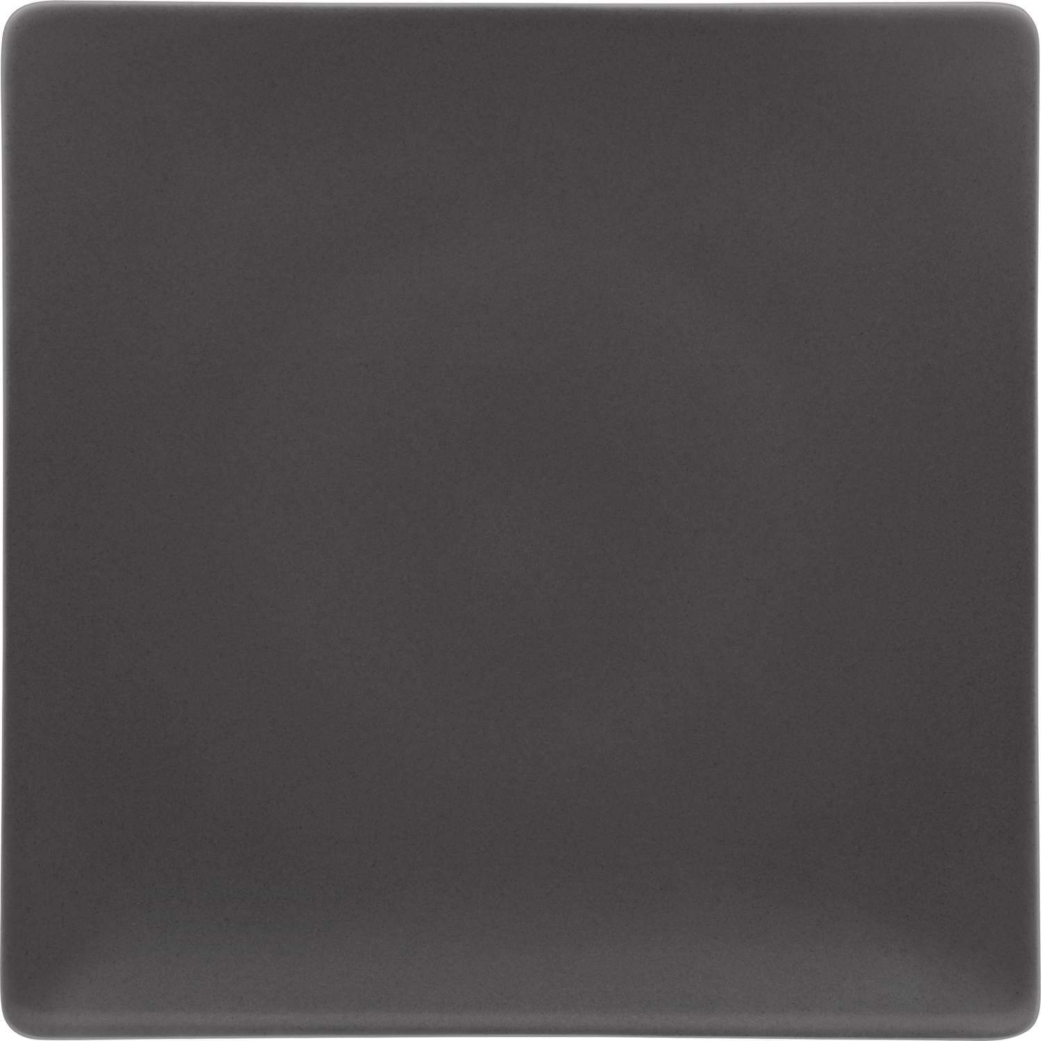 Pottery Frosted Black Teller flach quadratisch coupe 20cm