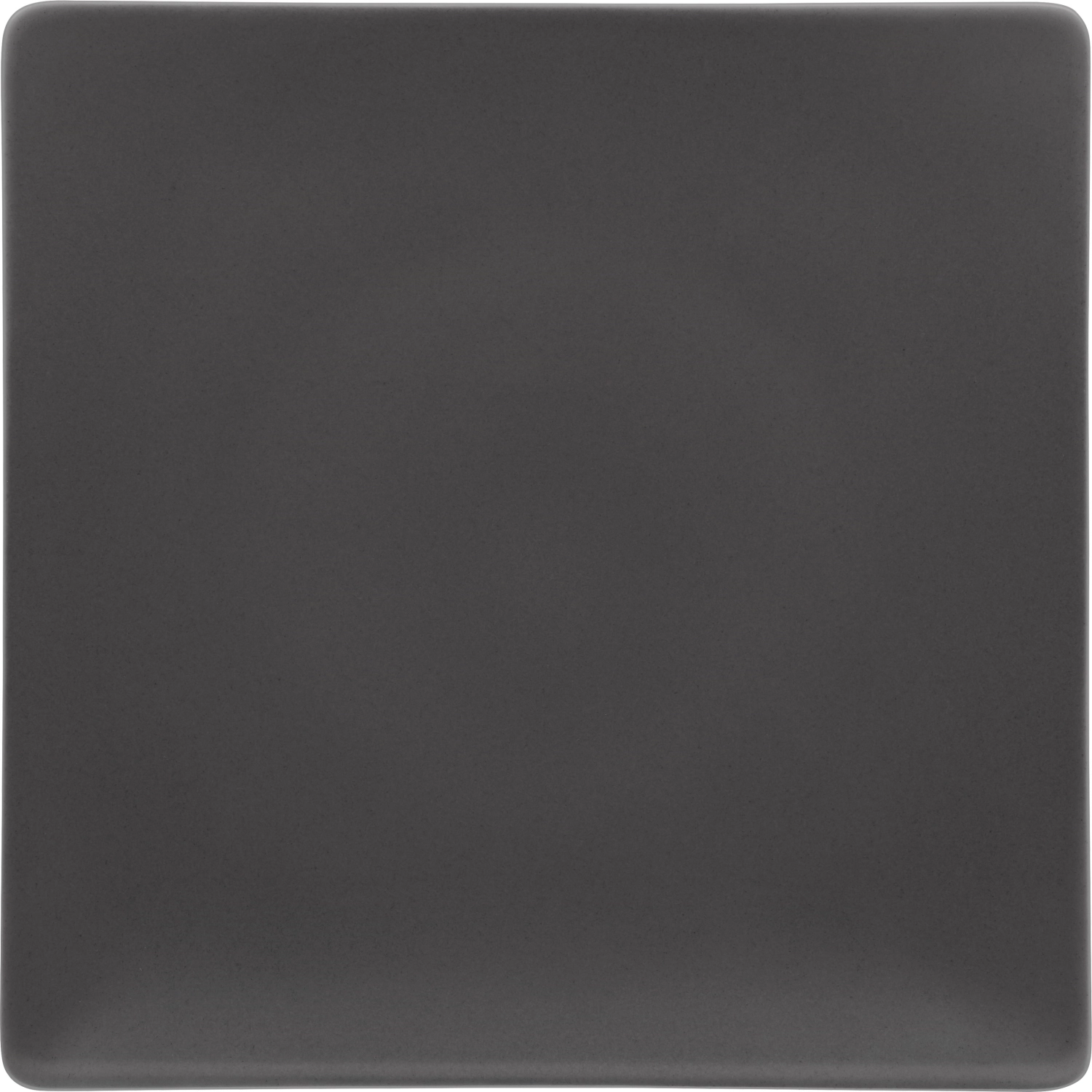 Pottery Frosted Black Teller flach quadratisch coupe 27cm