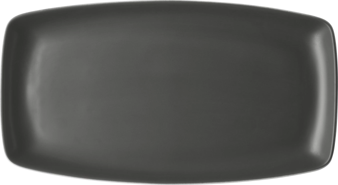 Pottery Frosted Black Plat rectangulaire 36x20cm