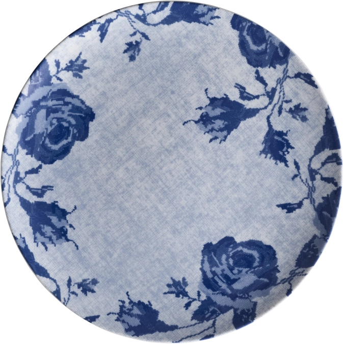 Unlimited Blue Assiette plate Boho ronde coupe 32cm