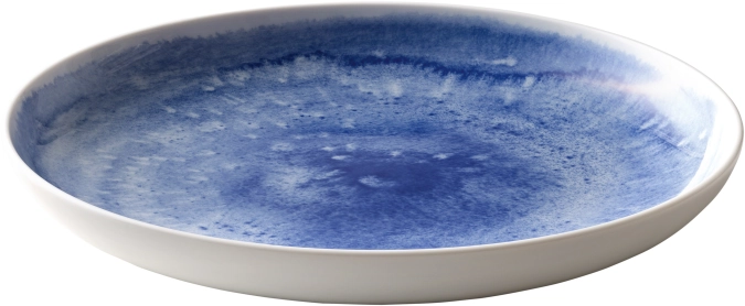 Unlimited Blue Whirl Assiette creuse ronde coupe 28cm