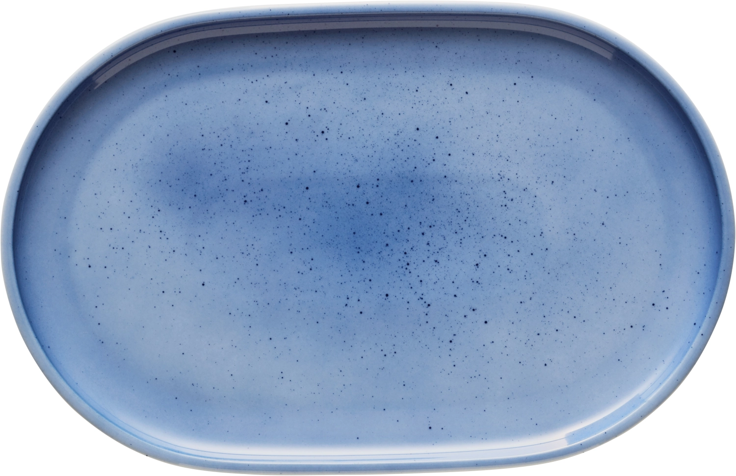 Shiro Blue Splash plat ovale coupe 30x19cm