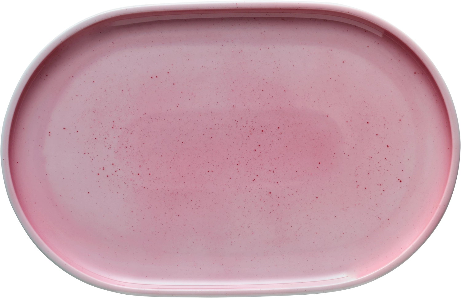 Shiro Pink Splash Assiette ovale coupe 30x19cm