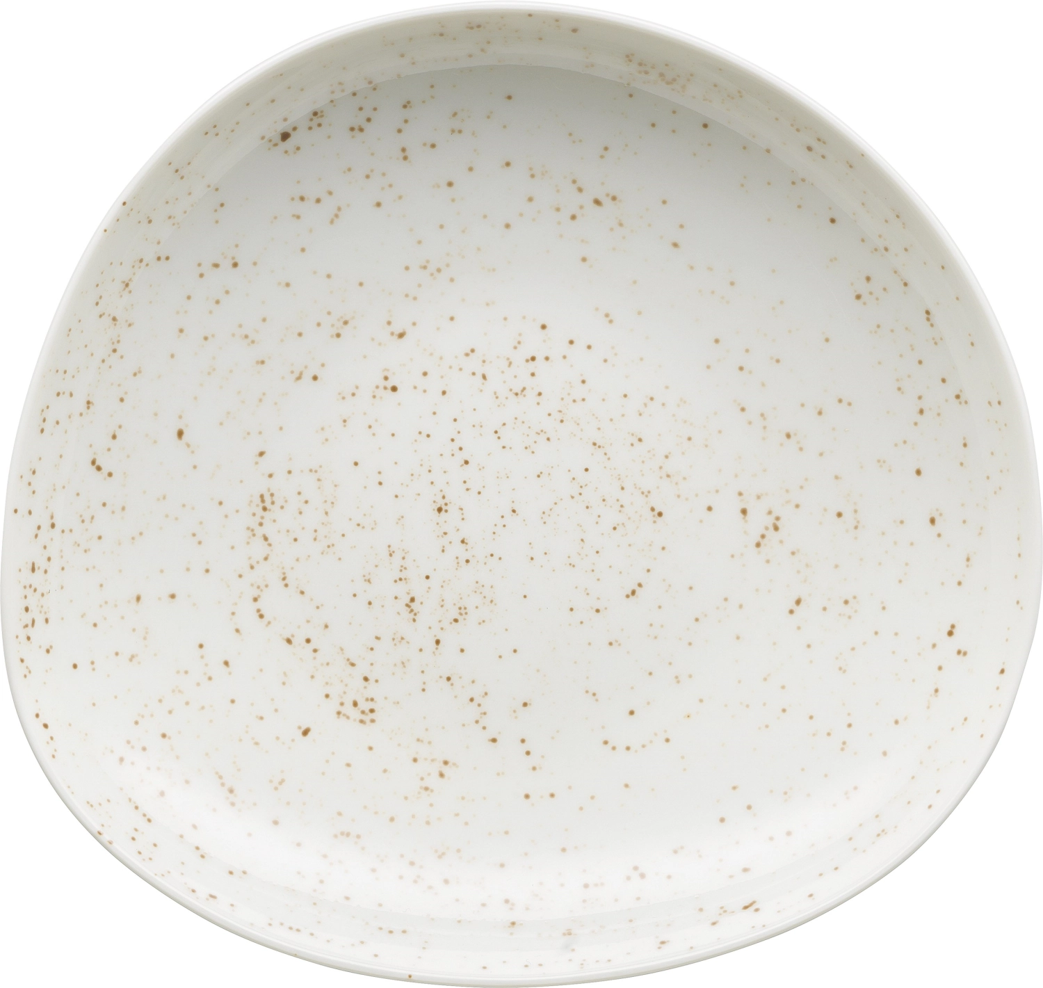 Pottery Unique white Teller tief asymmetrisch coupe 22cm