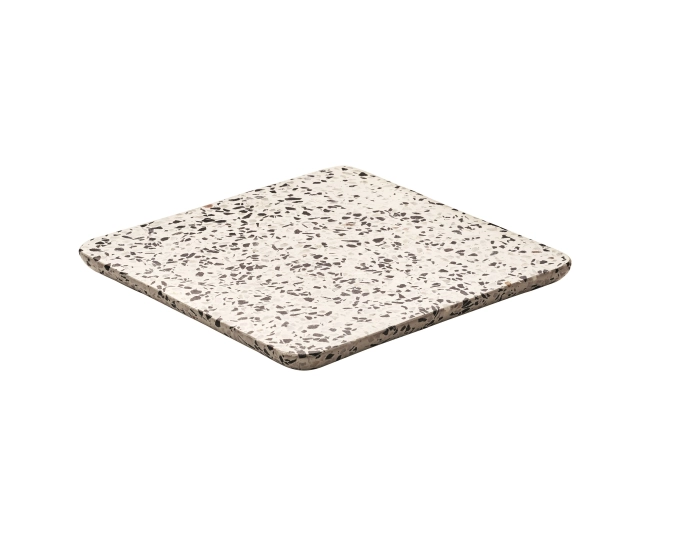 Terrazzo platter dark 18x18cm