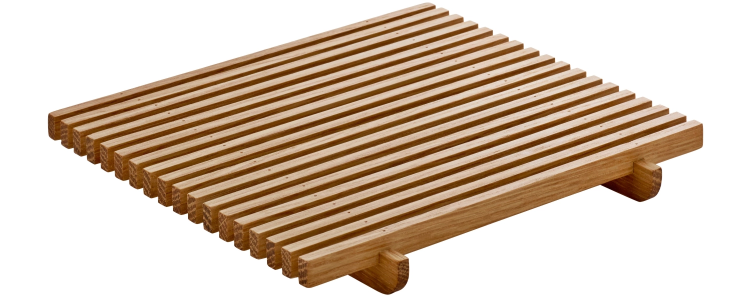 Playground grille ramasse-miettes carrée chêne 18x18cm h2cm