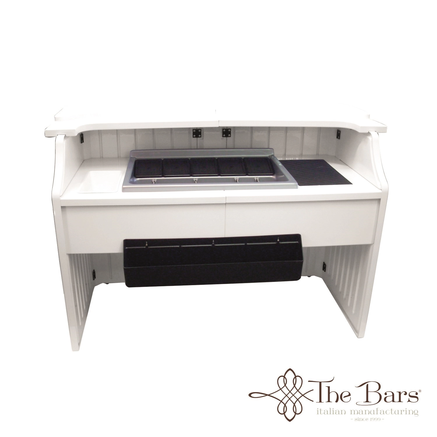 Full Catering Bar Station White With Drink Station Grey