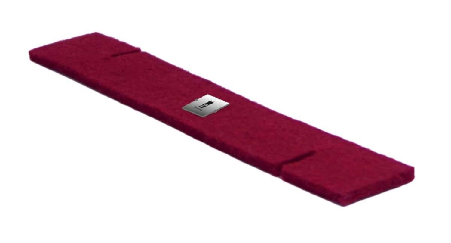 Attrape-gouttes en feutre et acier inoxydable, rouge