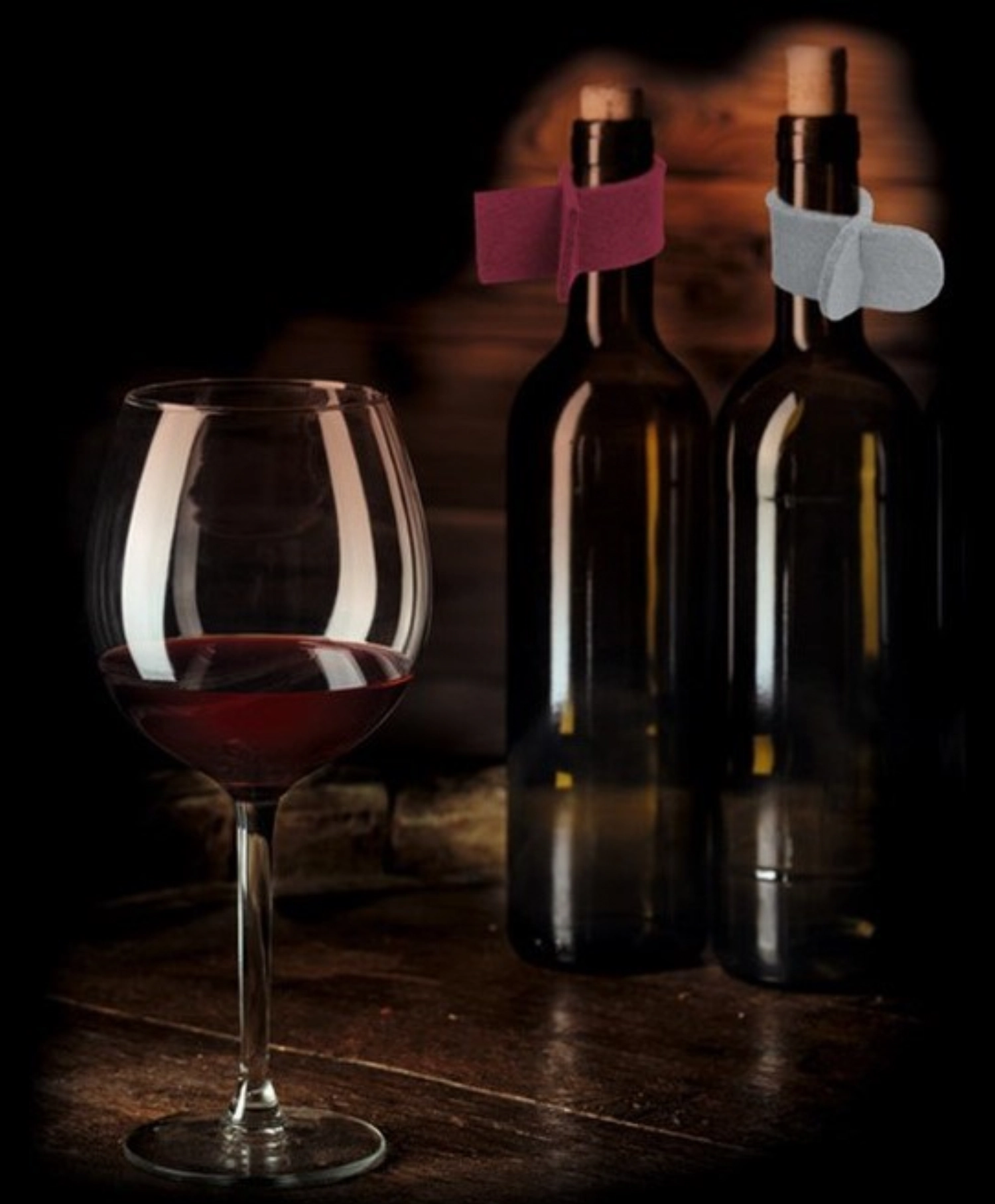 Attrape-gouttes en feutre et acier inoxydable, rouge